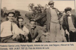 Excursión realizada en Granada por Federico García Lorca y amigos (1926)