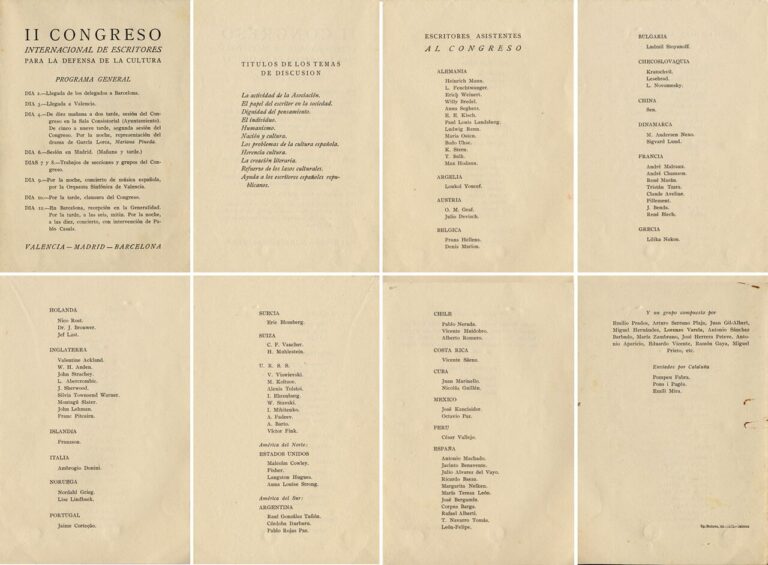 II Congreso internacional de escritores para la defensa de la cultura.