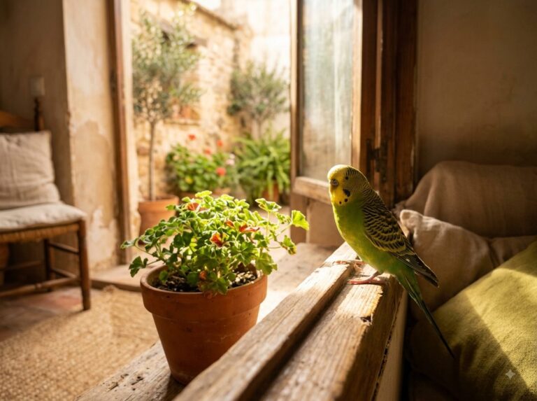 Kiwi en el alféizar
